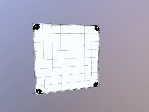 Mirror in Steel Frame 3D Model