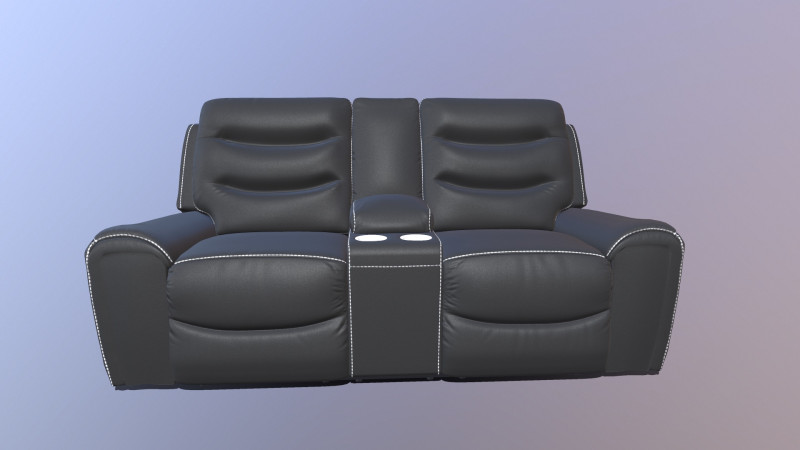 Recliner Sofa 3D Model .c4d .max .obj .3ds .fbx .stl .blend 