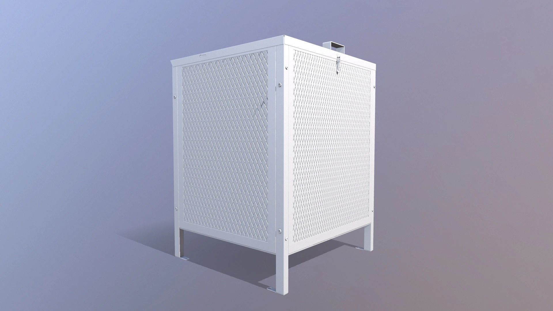 Trash Bin 3D Model .c4d .max .obj .3ds .fbx .stl .blend 