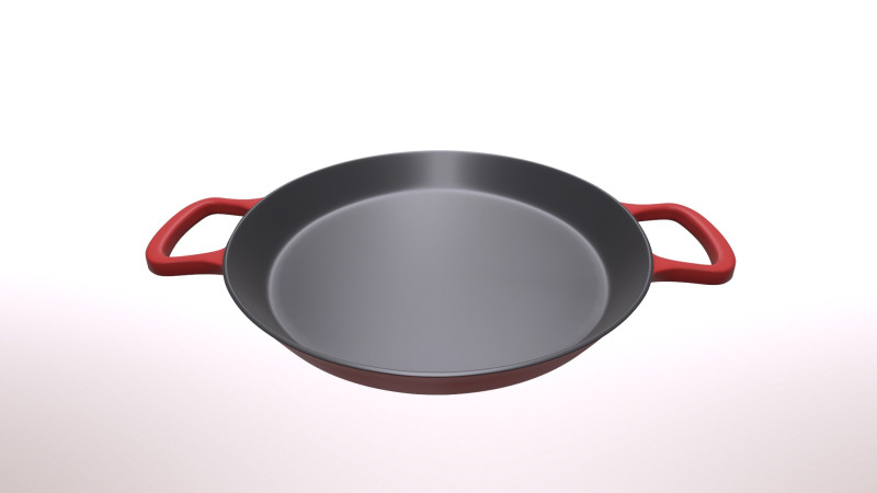 Le Creuset Pan 3D Model .c4d .max .obj .3ds .fbx .stl .blend 
