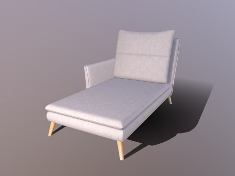 Османський шезлонг з кріслом 3D Модель