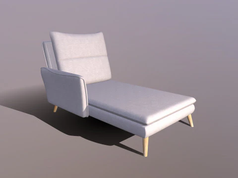 Recliner Ottoman Chaise longue 3D Model