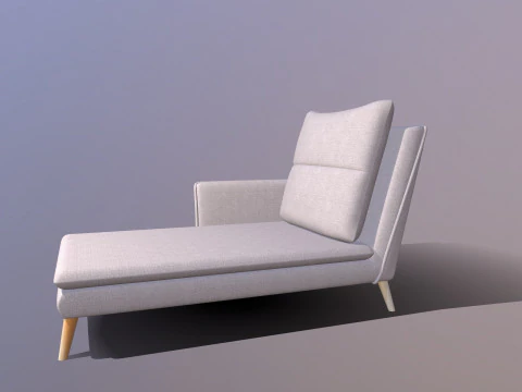 Recliner Ottoman Chaise longue 3D Model