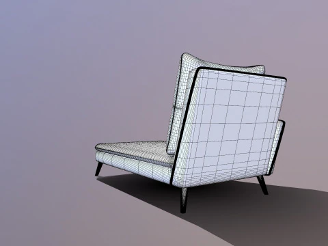 Recliner Ottoman Chaise longue 3D Model
