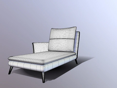 Recliner Ottoman Chaise longue 3D Model
