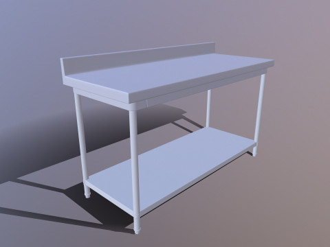 Roestvrijstalen tafel 3D Model