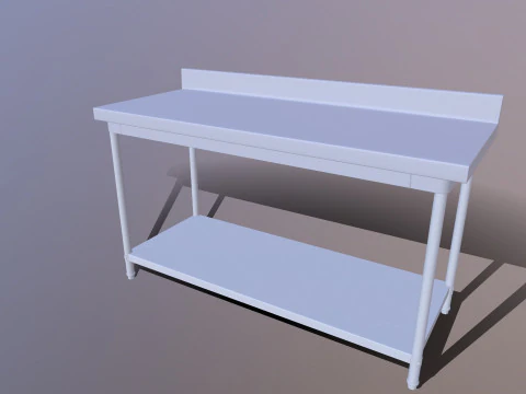 Stainless Steel Table 3D Model