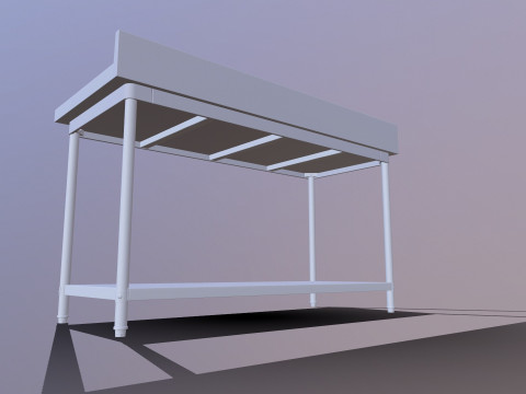 Stainless Steel Table 3D Model