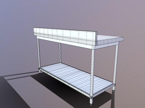 Stainless Steel Table 3D Model