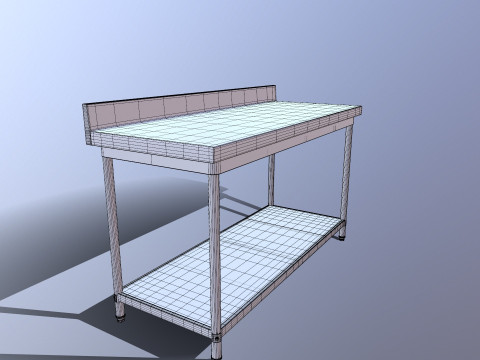 Stainless Steel Table 3D Model