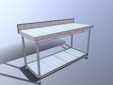 Stainless Steel Table 3D Model