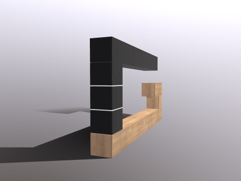 Телевізійний блок 3D Модель