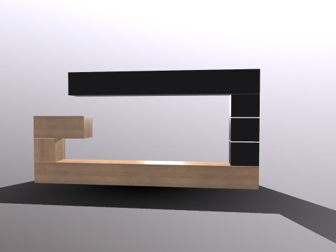 Телевізійний блок 3D Модель