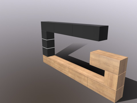 Телевізійний блок 3D Модель