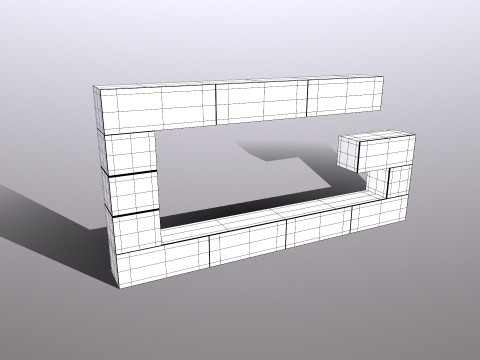 Телевізійний блок 3D Модель