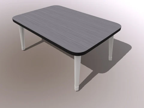 लकड़ी का कंप्यूटर डेस्क 3D मॉडल