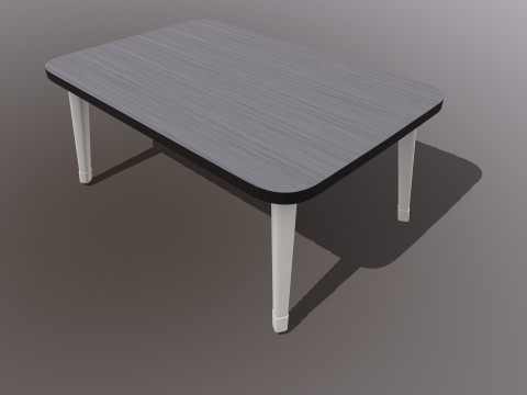 Wooden Computer Desk 3D Model