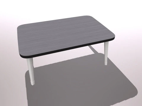 Wooden Computer Desk 3D Model