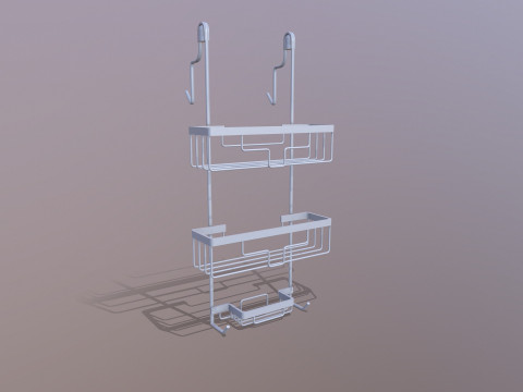 Bathroom Shelf Hanging Aluminium 3D Model