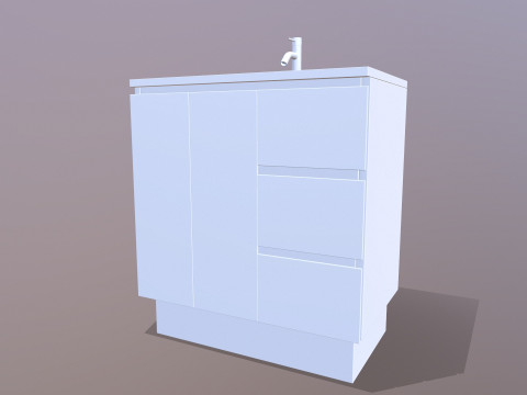 Vanit&eacute; de salle de bain Modèle 3D