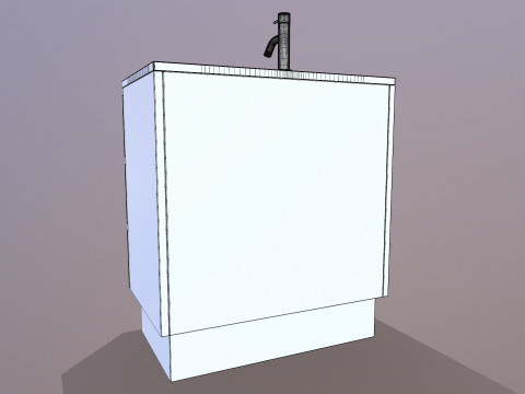 Vanit&eacute; de salle de bain Modèle 3D