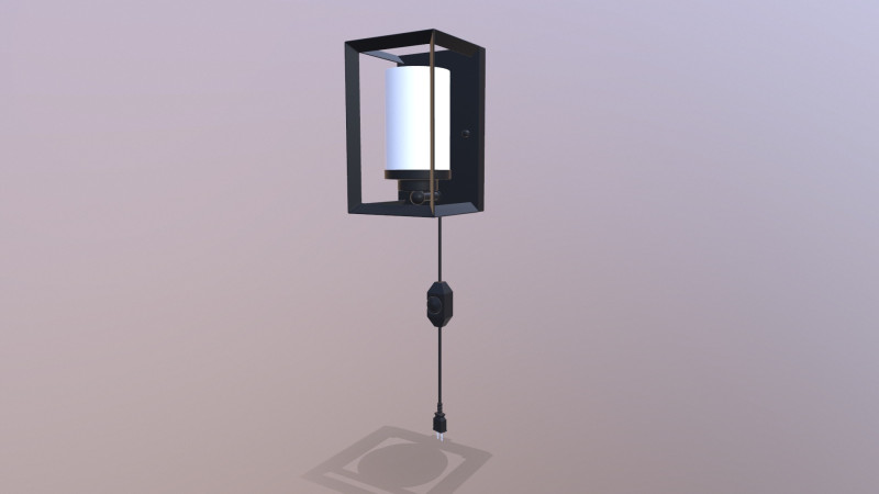 L&aacute;mpara de pared Modelo 3D .c4d .max .obj .3ds .fbx .stl .blend 