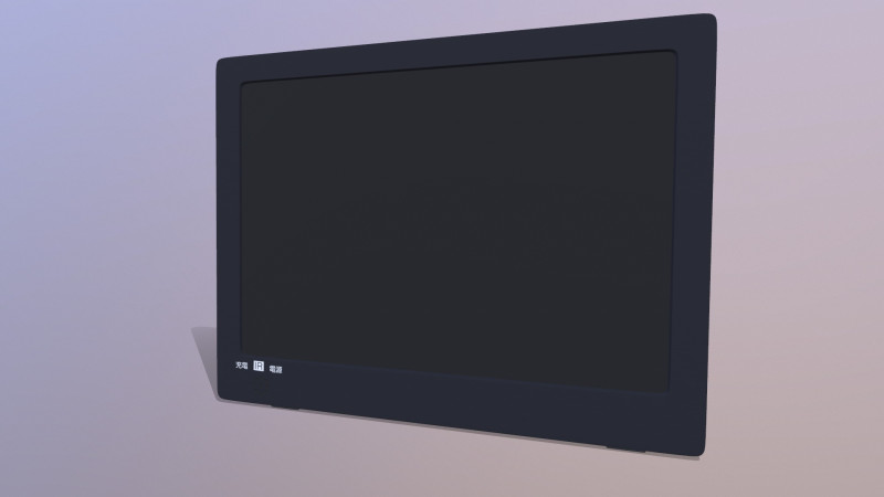Small Portable TV 3D Model .c4d .max .obj .3ds .fbx .stl .blend 