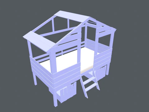 Baby cot 3D 3D Model