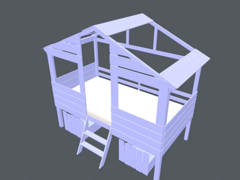 Baby cot 3D 3D Model