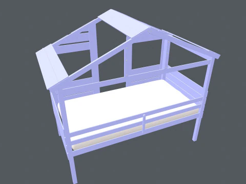 Baby cot 3D 3D Model