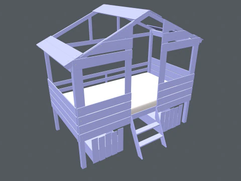 Baby cot 3D 3D Model