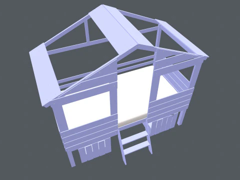 Baby cot 3D 3D Model