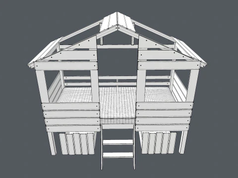Baby cot 3D 3D Model