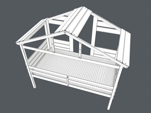 Baby cot 3D 3D Model
