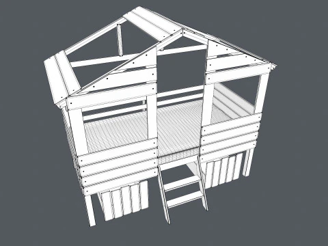 Baby cot 3D 3D Model
