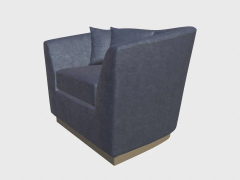 Угольно-серый диван 3D Модель