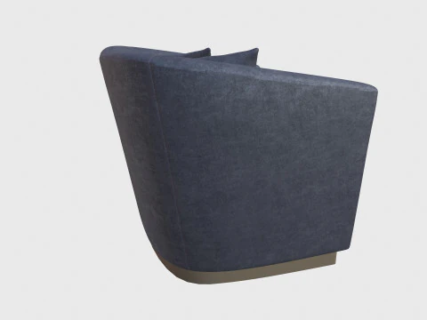 Угольно-серый диван 3D Модель