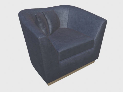 Угольно-серый диван 3D Модель