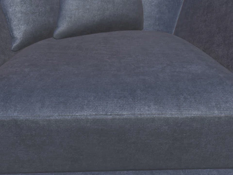 Угольно-серый диван 3D Модель