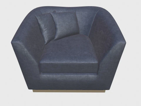 Угольно-серый диван 3D Модель