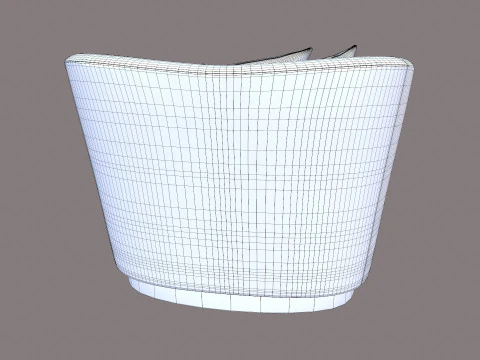 Угольно-серый диван 3D Модель