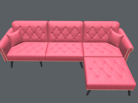 Divano letto a 4 posti Modello 3D