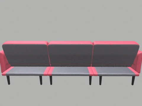 Sleeper Sofa 4-Seater Loveseat 3D Model