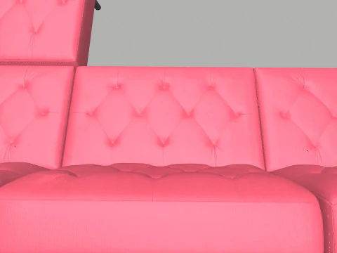 Sleeper Sofa 4-Seater Loveseat 3D Model