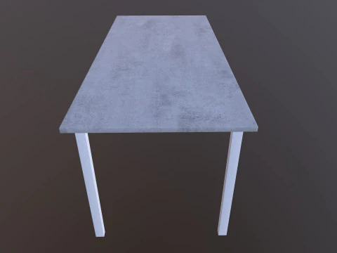 Table Grey Wooden 3D Model