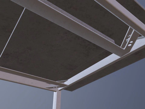 Table Grey Wooden 3D Model
