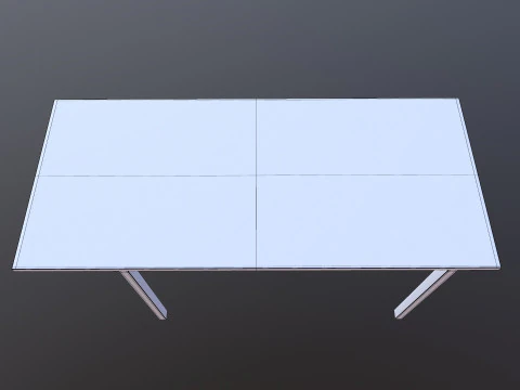 Table Grey Wooden 3D Model