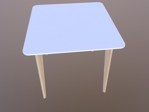 Meja persegi Model 3D