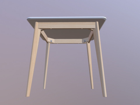 Meja persegi Model 3D