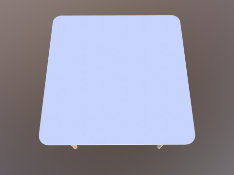 Meja persegi Model 3D